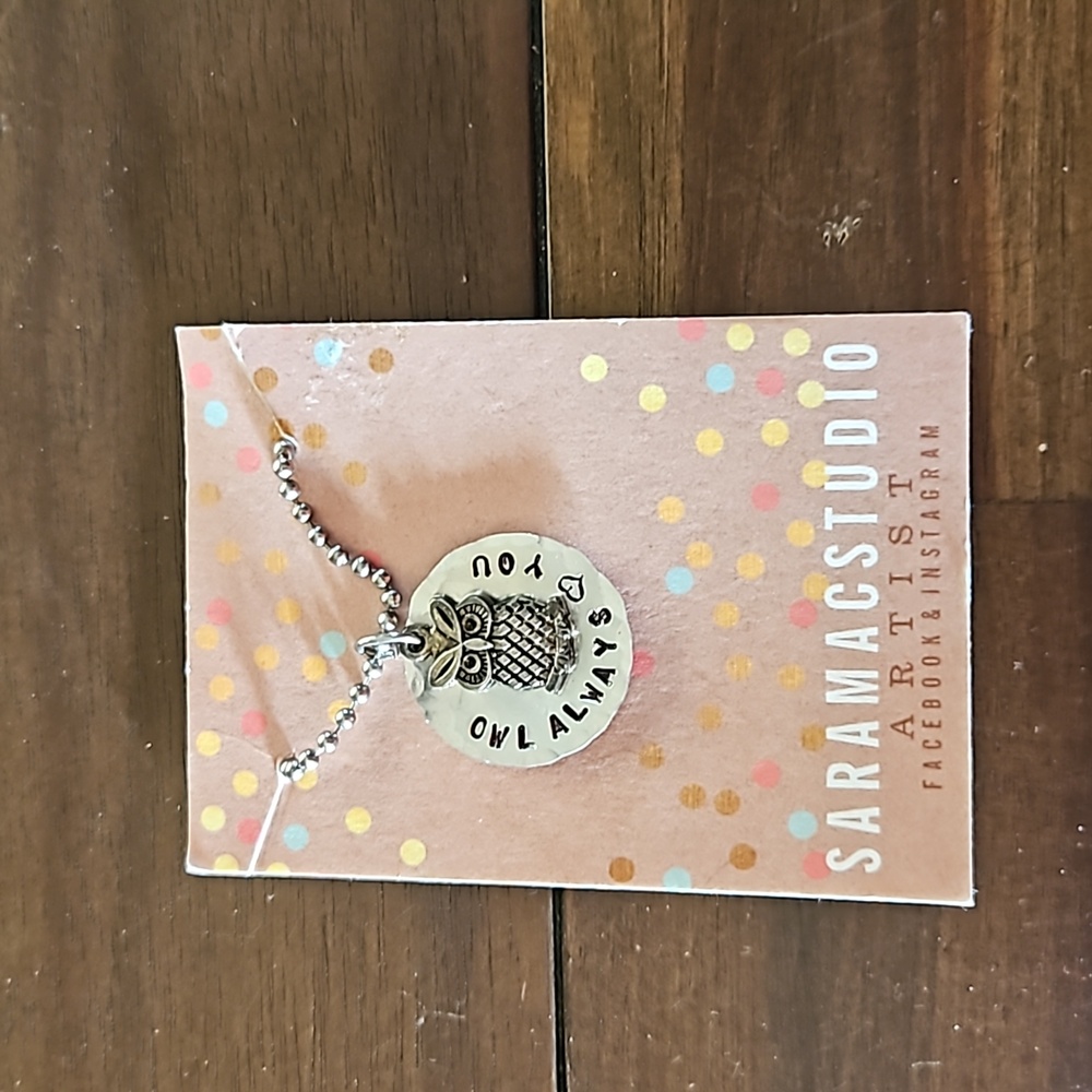 NWT handmade owl necklace
